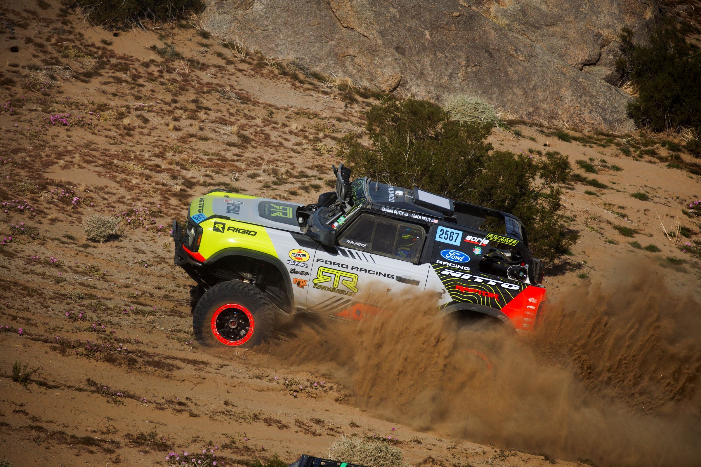 Ford Racing Bronco Raptor Ford Racing Bronco Raptors Top King Of The Hammers Podium