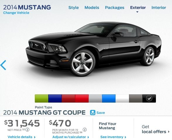 2014 Ford Mustang Customizer Goes Live