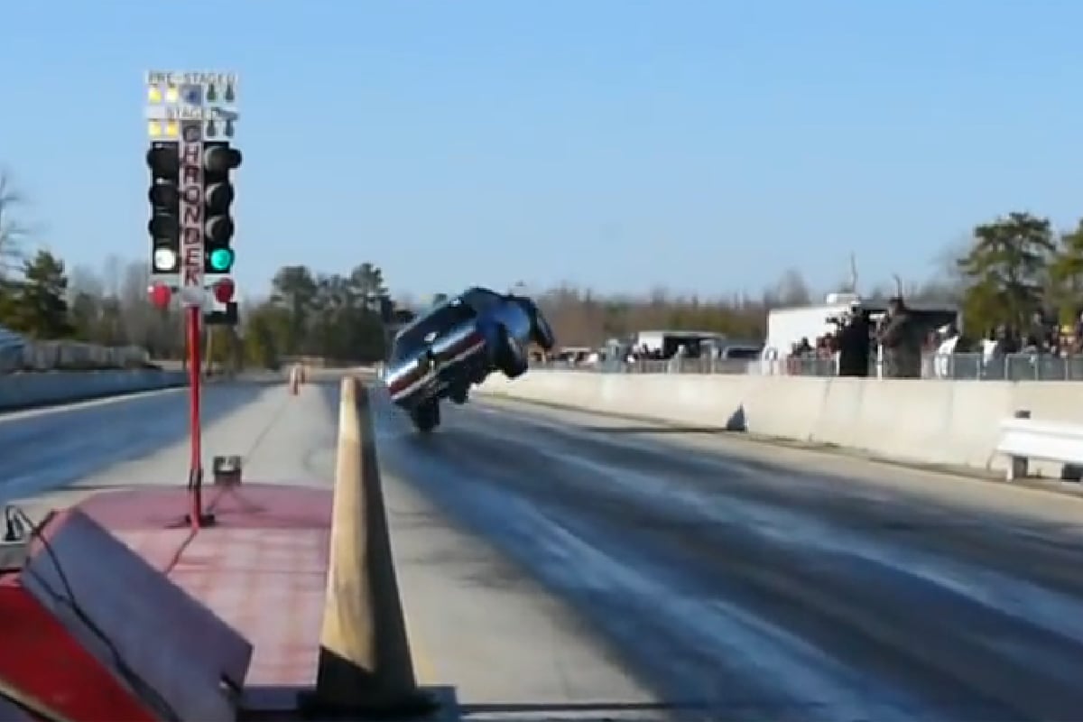 Video: Mustang Tries To Tear Off Rear Bumper - Comes Down Hard