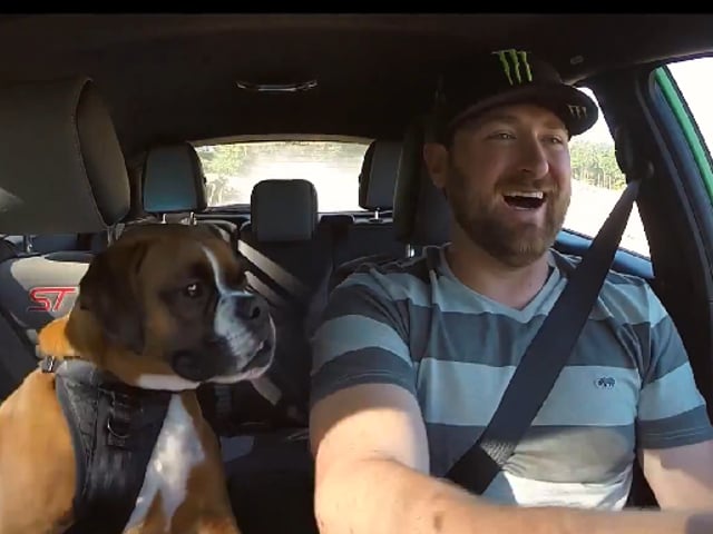 Video: Vaughn Gittin Jr. Smashes It in the Ford Fiesta With His Dog