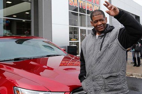 Walking Man's Journey Is Over: Given Brand New 2015 Ford Taurus