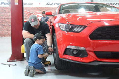 Video: Caleb Cook's Mustang Make-A-Wish Birthday At CJ Pony Parts