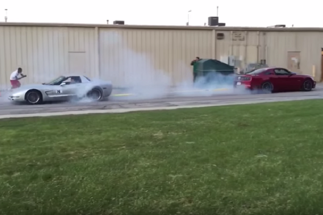 Video: Crazy Corvette VS. Mustang Tug-O-War: Guess Who Wins?