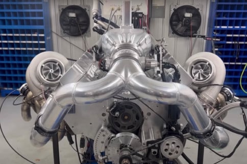Watch A Twin-Turbo Big-Block Ford Engine Break A Dyno