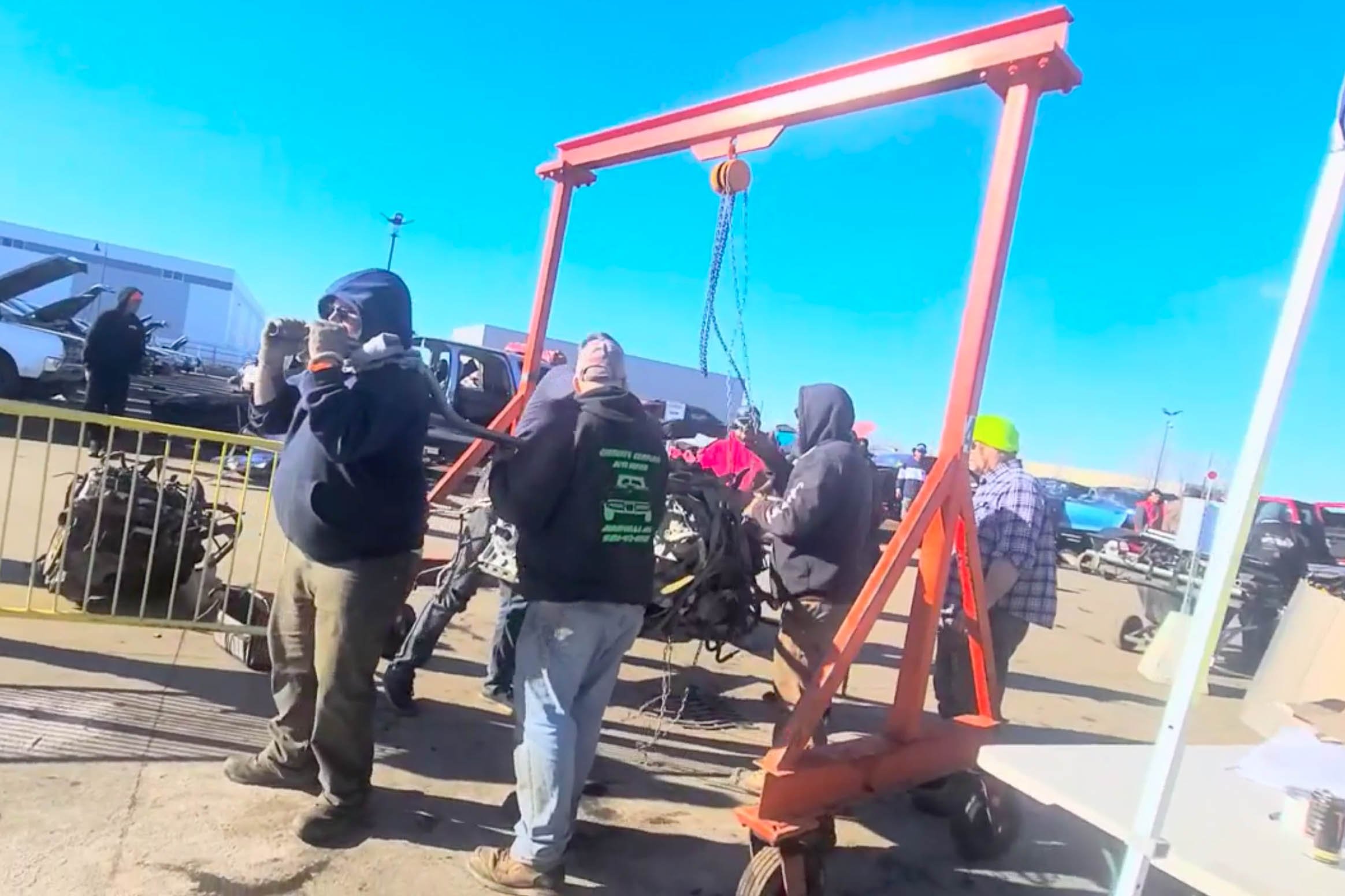 Back Pain Be Damned! Watch These Men Carry A Gen-1 Coyote With 6R80