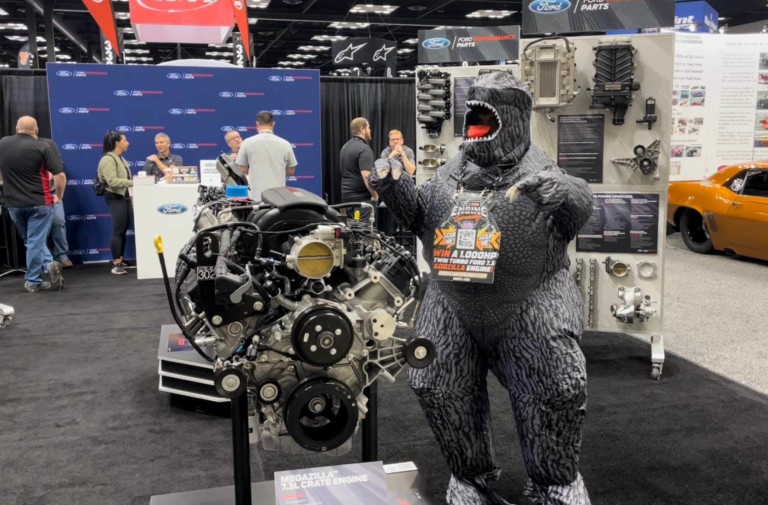 Godzilla Tours The Ford Performance Booth